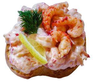 Canapé Krebssalat