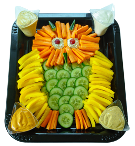 Gemüse-Eule mit Dips