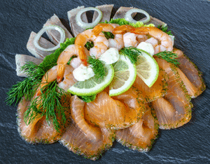 Lachs-Platte